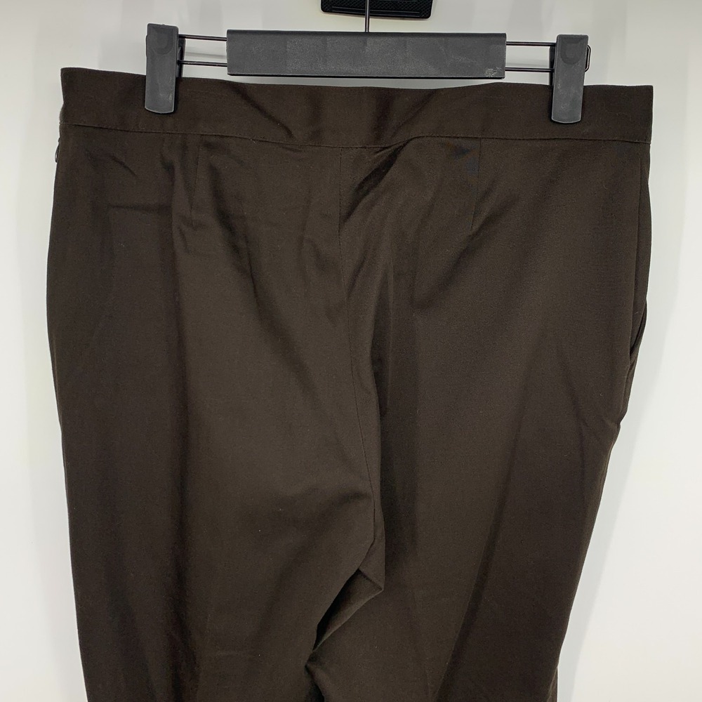 Lauren Ralph Lauren Pants Brown Side Zip Straight Leg High Rise - Picture 8 of 9